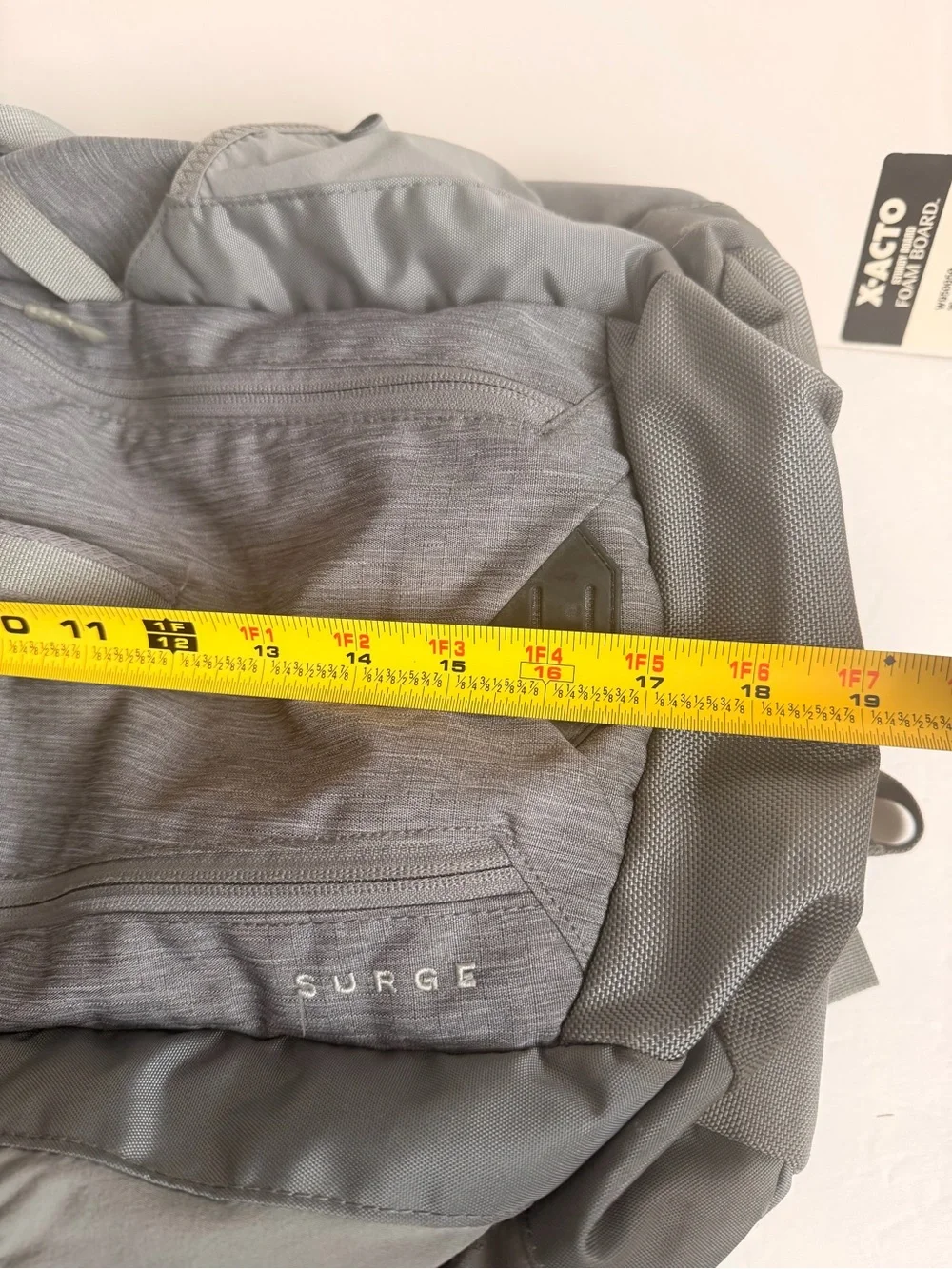 The North Face Surge Backpack Gray Laptop Travel School Hiking Bag